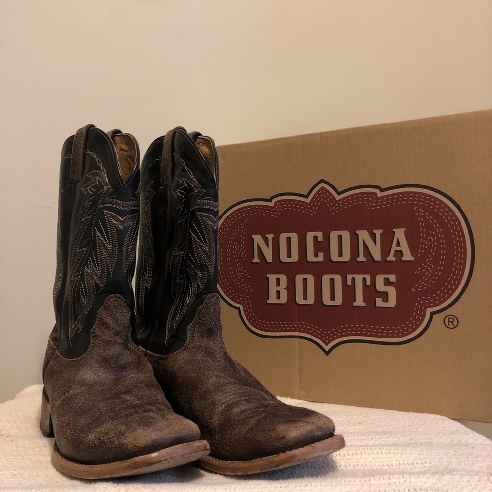 Nocona Men’s Cowboy Boots, 100% Leather, 10D Mens